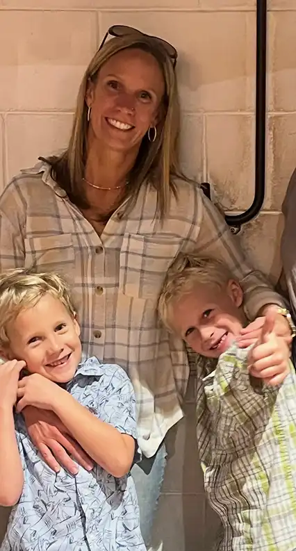 Crystal Snow and her sons